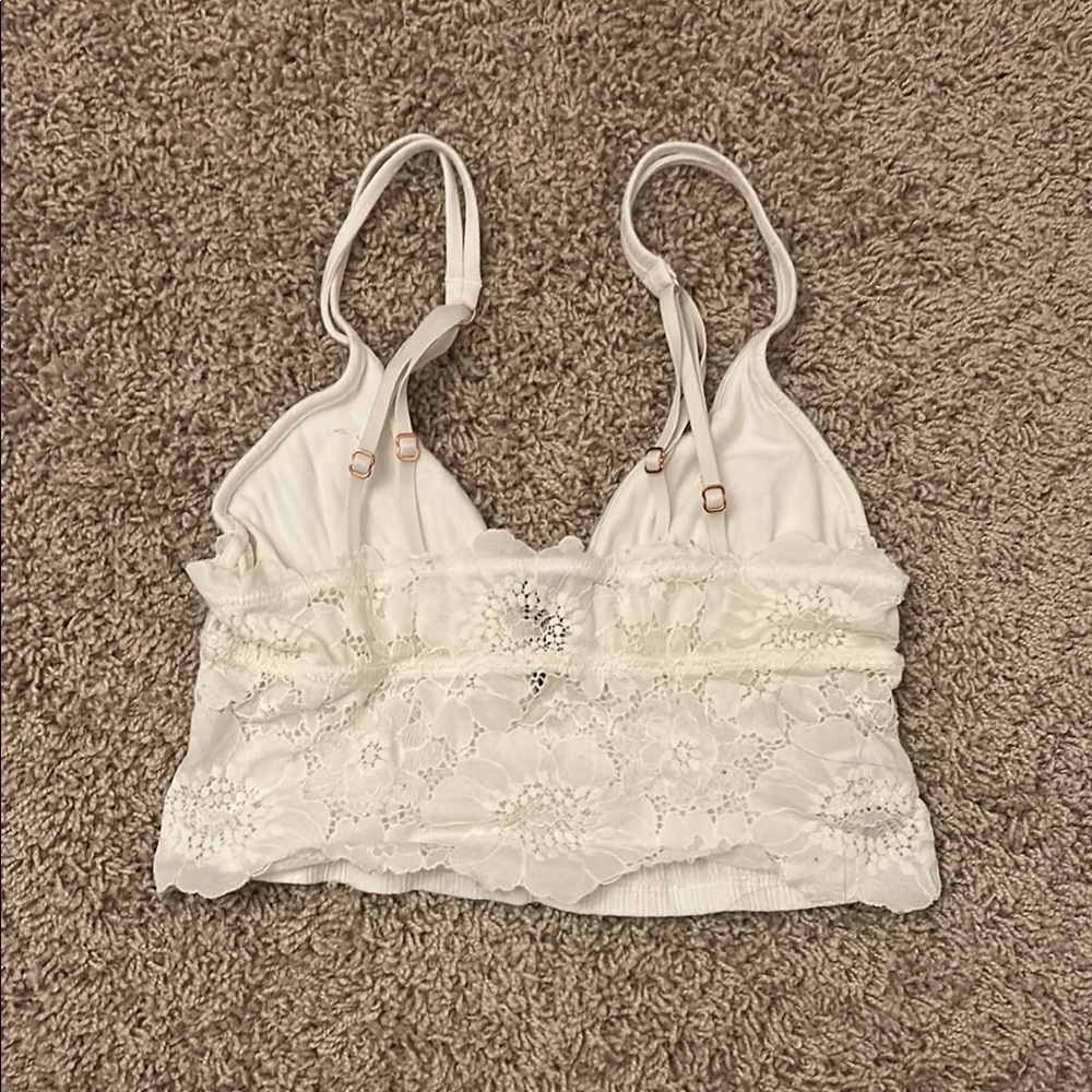 Aerie White Lace Crop Top